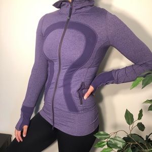 Lululemon purple zip up jacket with pockets